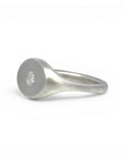 Anillo sello meñique Moissanita - Sarrazina Joyas