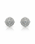 Aros stud layers diamantes 0,20 ct plata