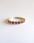 Anillo Cintillo Rubí Bisel ruleteado
