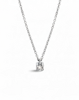 Collar punto de luz Sophia Schneider Joyas en oro blanco 18k con diamante de 0,03 ct engastado en grifa