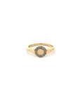 Anillo Sello Oro Amarillo con Diamantes
