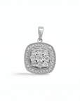 Colgante Sophia Schneider Joyas de plata 925 con diamantes corte brillante en forma de cojín de 0,17 ct