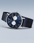 Reloj Bering Classic Hombre Azul/Plata