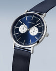 Reloj Bering Classic Hombre Azul/Plata