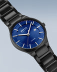 Reloj Bering Solar Titanium Hombre Negro/Azul