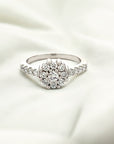 Anillo Diamante Brillantes en Grifa Halo