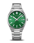 Reloj Bering Classic Hombre Plateado/Verde