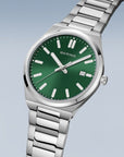 Reloj Bering Classic Hombre Plateado/Verde
