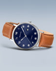Reloj Bering Titanium Hombre Azul/Café
