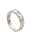 Anillo Cintillo Diamantes Baguette en Platino