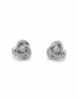 Aros stud Sophia Schneider Joyas con forma de trébol en plata 925 y diamantes corte brillante de 0,25 ct