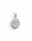 Colgante Oval Diamantes 0,20 ct plata