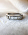 Anillo Cintillo Diamantes Baguette en Platino