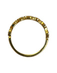 Anillo cintillo rubís en oro 18K hecho a mano