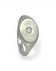 Anillo sello meñique Moissanita - Sarrazina Joyas