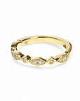 A pedido - Anillo Cintillo Brillantes en Bisel Eye
