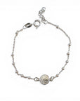 Pulsera denario San Benito de plata 925