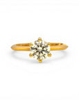 Anillo Solitario Diamante Lab Brillante 1 Ct Oro 18K