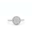 Anillo solitario Sophia Schneider Joyas de plata 925 con diseño cluster de diamantes corte brillante de 0,17 ct