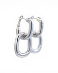 Aros Eslabones Grandes Plateados