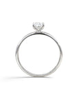 Anillo Solitario Diamante Lab Oval 0,73 ct oro blanco 18K