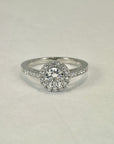 A pedido - Anillo Diamante Brillante en Grifa 0,50 ct Halo