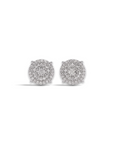 Aros stud Sophia Schneider Joyas de plata 925 con diseño circular de diamantes corte brillante de 0,25 ct