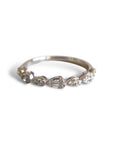 Anillo Cintillo Diamantes Grifa Drops Oro 14K