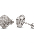 Pendientes Sophia Schneider Joyas tipo stud de plata 925 con diamantes corte brillante de 0,20 ct y diseño en capas