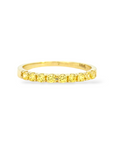 Anillo Cintillo Zafiros Amarillos oro 18K