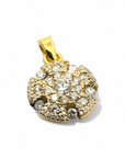 Colgante oro amarillo y diamantes hecho a mano