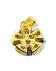 Colgante oro amarillo y diamantes hecho a mano