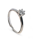 A pedido - Anillo Solitario Diamante 0,26 ct en grifa de oro blanco 18K