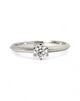 A pedido - Anillo Solitario Diamante 0,26 ct en grifa de oro blanco 18K