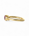 Anillo Solitario Turmalina Oval en bisel - Plata enchape oro 22K