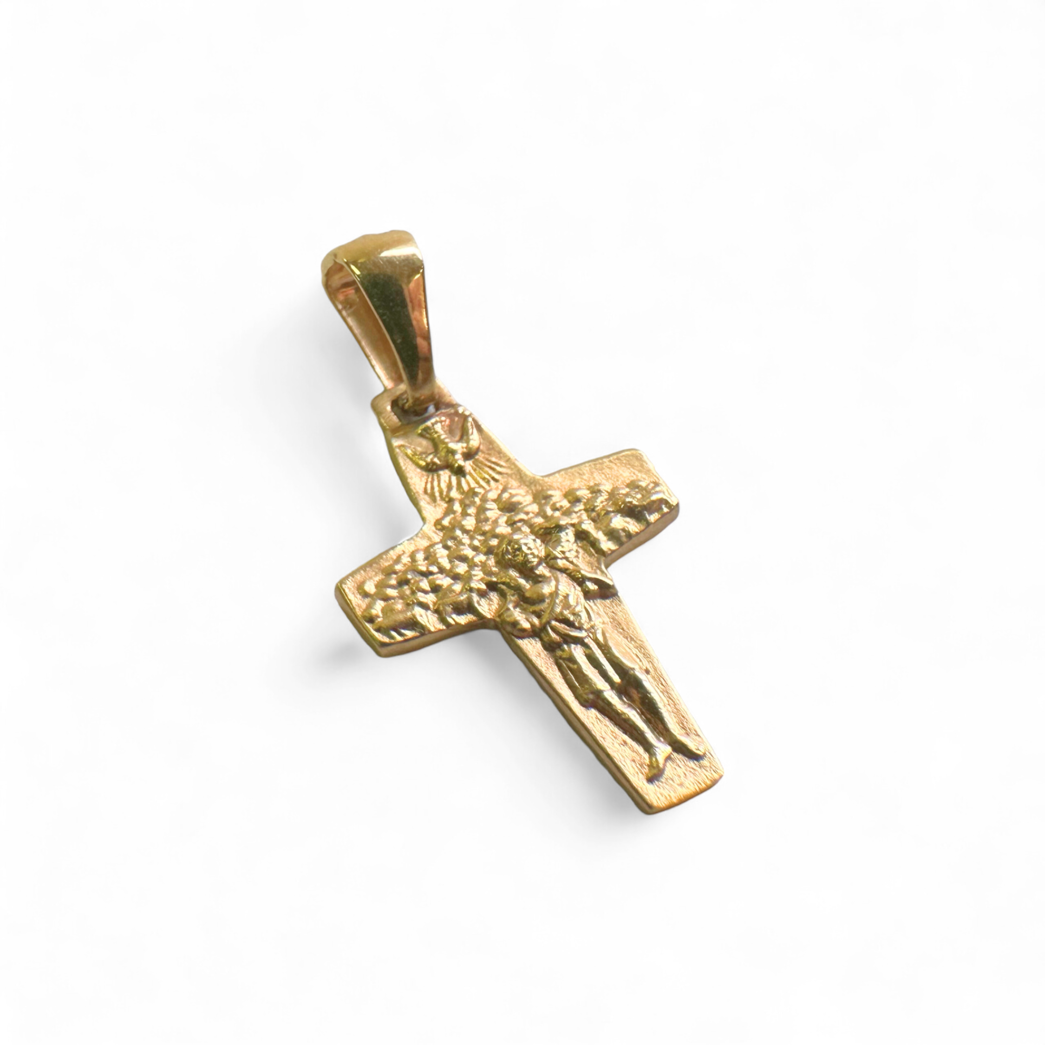 Cruz Jesús y su Rebaño Oro Amarillo 18K