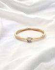 A pedido - Anillo Diamante Princess en Grifa 0,10 ct