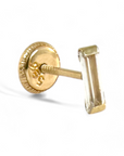 Aro Stud Circón Baguette