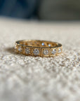 A pedido - Anillo Sinfín Brillantes en Grano y Borde ruleteado