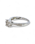 Anillo Solitario Diamantes en cluster