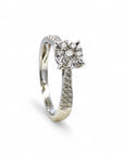 Anillo Solitario Diamantes en cluster