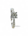Anillo Solitario Diamantes en cluster