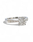 Anillo Solitario Diamantes en cluster