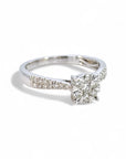 Anillo Solitario Diamantes en cluster
