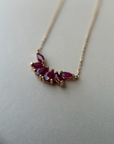 Collar Rubís Corte Gota en oro 18K