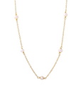 Collar Cadena con Perlas ovales en Plata