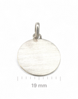 Medalla Redonda Lisa Personalizable Plata