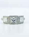 A pedido - Anillo Tricillo Princess en Grifa Halo