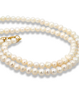 Collar Perlas naturales lisas 3x5 mm corto