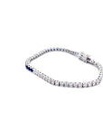 Pulsera tenis Roberta azul silver